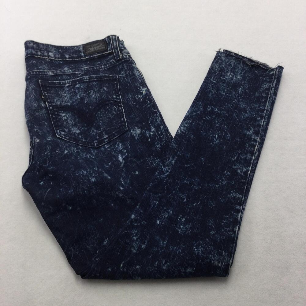 Levis 535 Legging Jegging Jeans Juniors 13 Blue Acid Wash Slim Stretch Denim